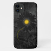 レザー白熱［赤熱］光を放つの黒デイジー Case-Mate iPhoneケース (裏面)