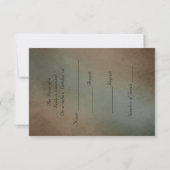 レザー素朴ターコイズフェイクとブラウングランジ 出欠カード (裏面)