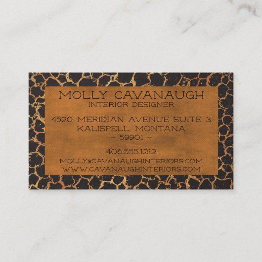 レザー素朴 名刺 (正面)