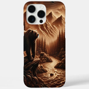 レザー芸術的のようなクマby River iPhone 16 Pro Maxケース
