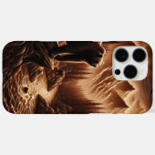 レザー芸術的のようなクマby River Case-Mate iPhoneケース (裏面 (横))