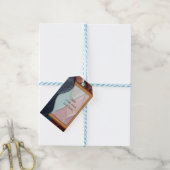 レザー芸術的テクスチャアートデザイン ギフトタグ (より糸付き)