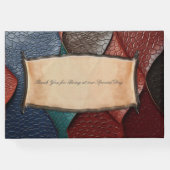 レザー芸術的テクスチャアートデザイン ゲストブック (裏面)