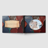 レザー芸術的テクスチャアートデザイン ゲストブック (全面)