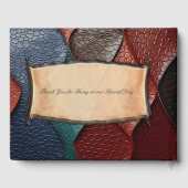 レザー芸術的テクスチャアートデザイン ゲストブック (裏面)