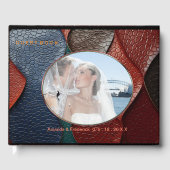 レザー芸術的テクスチャアートデザイン ゲストブック (正面)