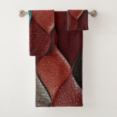 レザー芸術的テクスチャアートデザイン バスタオルセット (インサイチュ)
