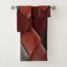 レザー芸術的テクスチャアートデザイン バスタオルセット