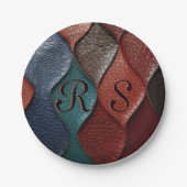 レザー芸術的テクスチャアートデザイン ペーパープレート (正面)