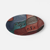 レザー芸術的テクスチャアートデザイン ペーパープレート (アングル)