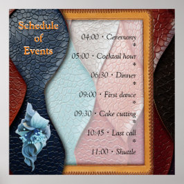 レザー芸術的テクスチャアートデザイン ポスター