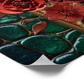 レザー芸術的テクスチャアートデザイン ポスター (角)