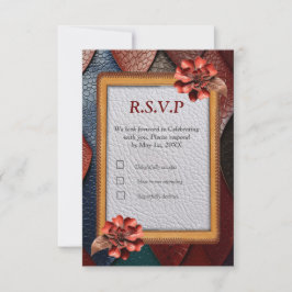 レザー芸術的テクスチャアートデザイン 出欠カード