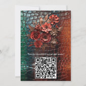 レザー芸術的テクスチャアートデザイン 招待状 (裏面)