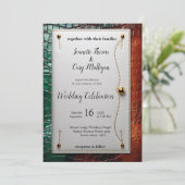 レザー芸術的テクスチャアートデザイン 招待状 (スタンド正面)