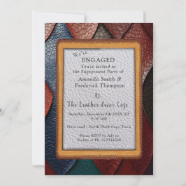 レザー芸術的テクスチャアートデザイン 招待状