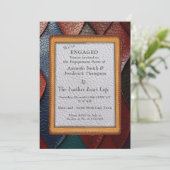 レザー芸術的テクスチャアートデザイン 招待状 (スタンド正面)