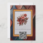 レザー芸術的テクスチャアートデザイン 招待状 (裏面)