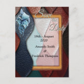 レザー芸術的テクスチャアートデザイン 案内ポストカード (正面)