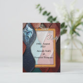 レザー芸術的テクスチャアートデザイン 案内ポストカード (スタンド正面)