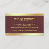 レザー金ゴールドカデュースシンボルメディカルプロフェッショナル 名刺 (裏面)