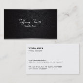 レザー/ガンメタルトリム 名刺 (正面/裏面)