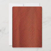 レザー & スウェード テクスチャ アート ウェディング シャワ 招待状 (裏面)