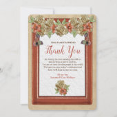 レザー&スエードのテクスチャーアートありがとう 招待状 (正面)