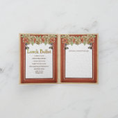 レザー&スエードテクスチャアートカップルのシャワー 招待状 (内部)