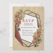 レザー&スエードテクスチャアートRSVP 招待状 (正面)