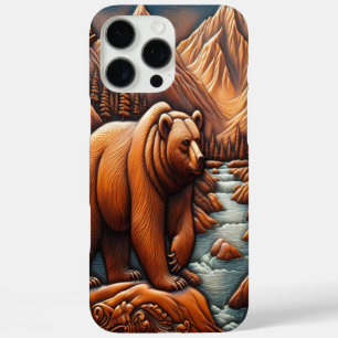 レザー – スタイルクマ風光明媚な風景 iPhone 16 PRO MAXケース