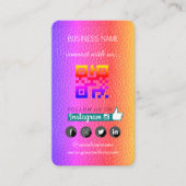 レザー – ソーシャルメディアQRコード 名刺 (正面)