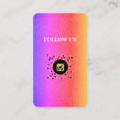 レザー – ソーシャルメディアQRコード 名刺 (裏面)