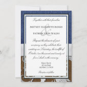 レザー&デニムダマスクウエスタン結婚式招待状 招待状 (裏面)