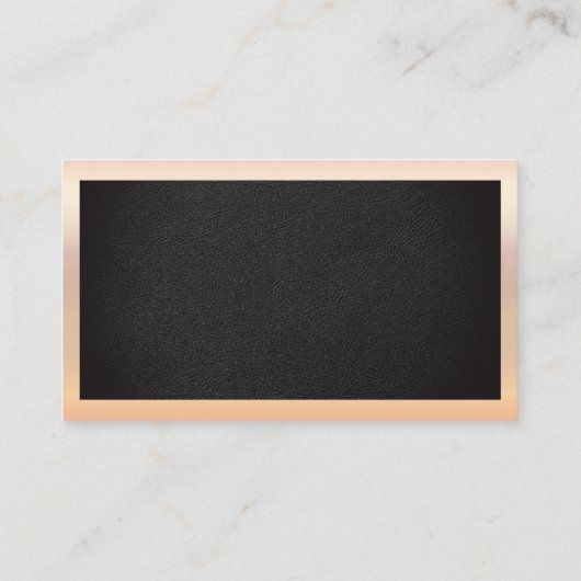 レザー |バラクラシック金ゴールドメタル縁ど 名刺 (裏面)