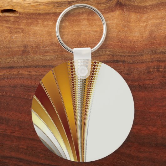 レザー – フラクタルキーチェーン キーホルダー (正面)