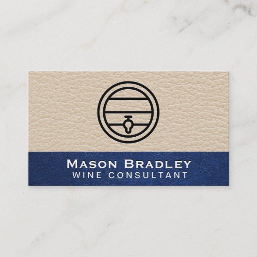 レザー |ブルーレザー 名刺 (正面)