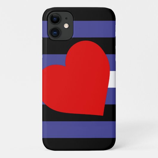 レザー・プライドフラグとハート Case-Mate iPhoneケース (裏面)