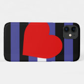 レザー・プライドフラグとハート Case-Mate iPhoneケース (裏面(横))