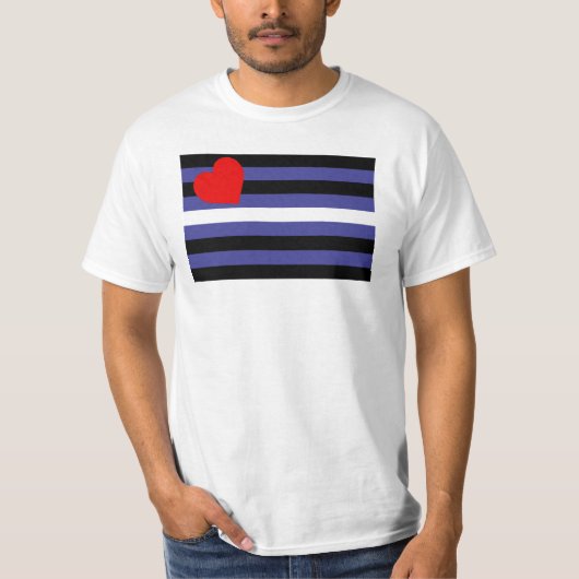 レザー・プライド・フラッグ Tシャツ (正面)
