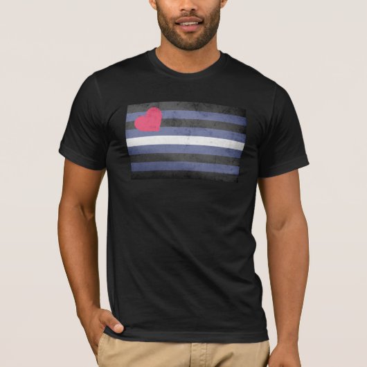 レザー・プライド・フラッグ Tシャツ (正面)