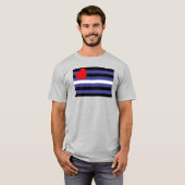 レザー・プライド・フラッグ Tシャツ (正面フル)