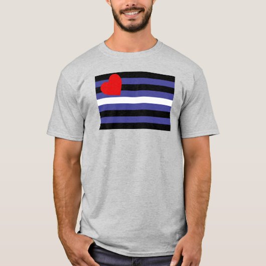 レザー・プライド・フラッグ Tシャツ (正面)