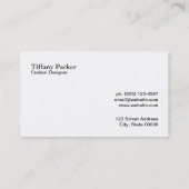 レザー/ホワイトアクセント 名刺 (裏面)