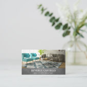 レザー | ホームインテリア 名刺 (スタンド正面)