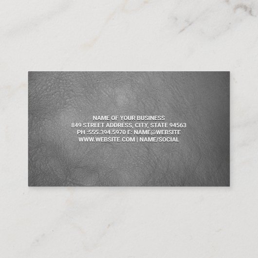 レザー | ホームインテリア 名刺 (裏面)