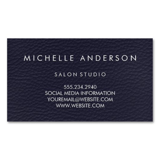 レザー マグネット名刺 (正面)