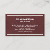 レザー メタリック ゴールド アロマ オイル 香水 ボトル 名刺 (裏面)