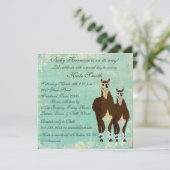 レザー ラマのベビー招待状 招待状 (スタンド正面)