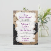 レザー、レースとバラゴシックスチームパンク結婚ズ 招待状 (スタンド正面)